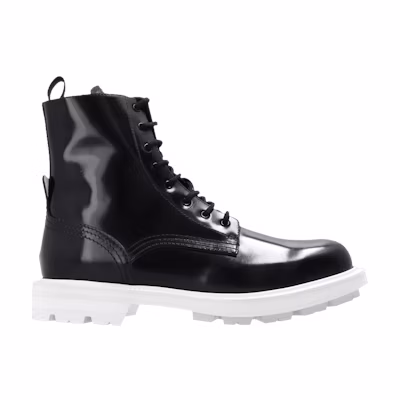 Alexander McQueen Combat Boot 'Black White'