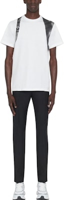 Alexander McQueen Kaos Pendek Putih Leher Bulat Kontras 759453-QVZ34-0900 Lookbook Alexander McQueen Kaos Pendek Putih Leher Bulat Kontras 759453-QVZ34-0900