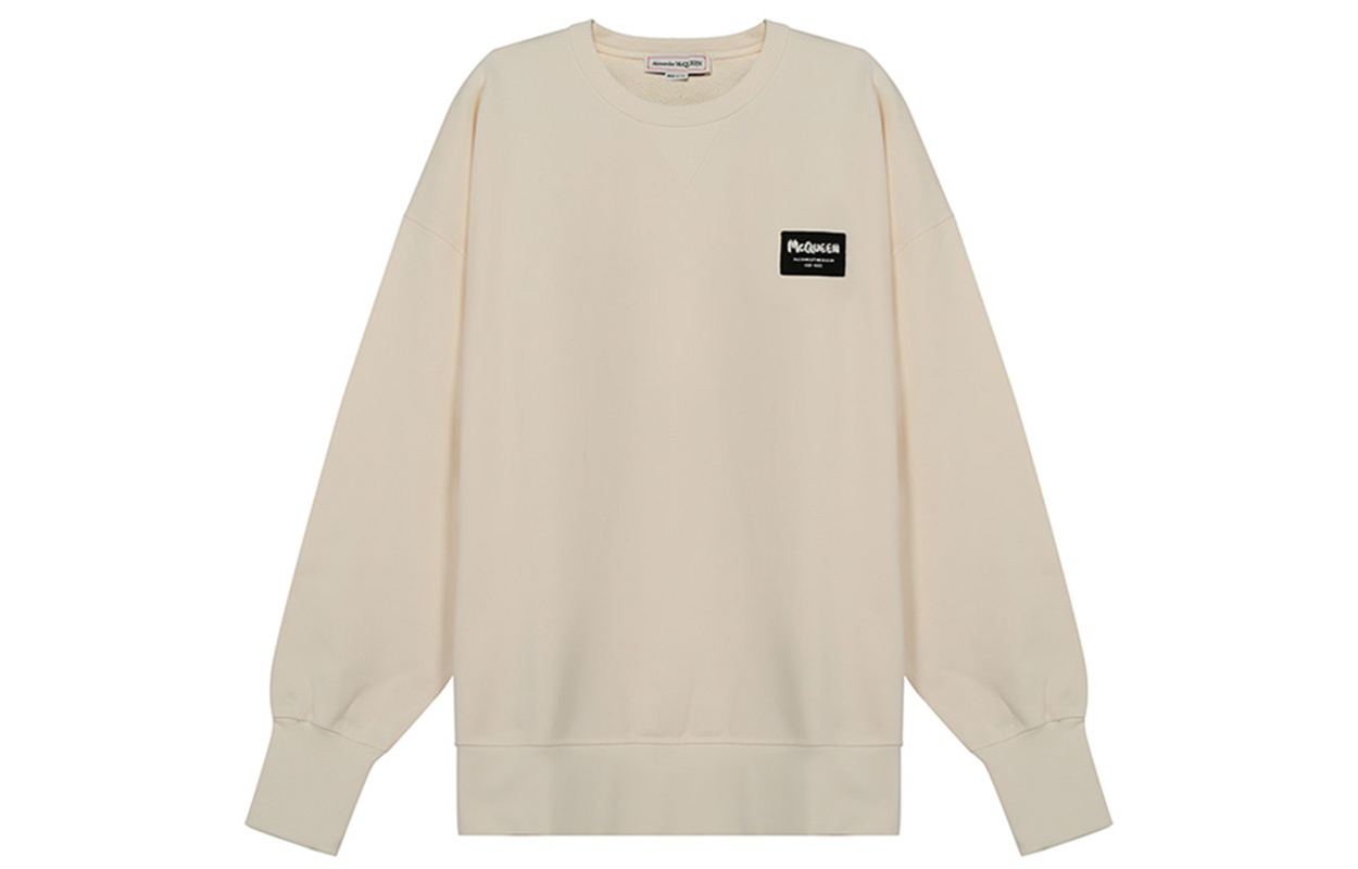 Alexander McQueen Cotton Embroidered Logo Crewneck Sweatshirt 659611QRX879015