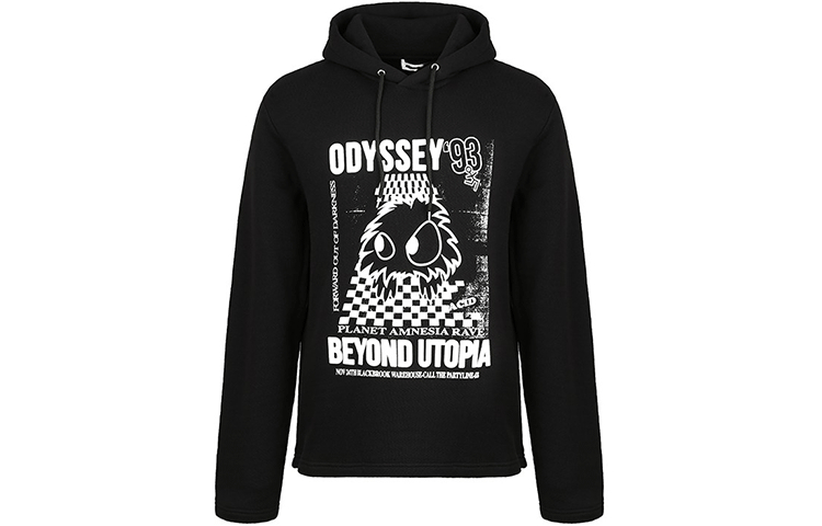 Alexander McQueen Cotton Printed Hoodie Black () 499469-RLT20-1000