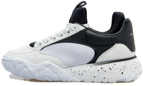 亞歷山大·麥昆 皮革 繫帶 減震 低幫 運動休閒鞋 黑白 Buy 亞歷山大·麥昆 皮革 繫帶 減震 低幫 運動休閒鞋 黑白