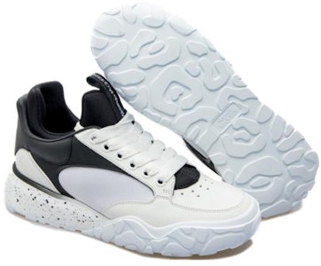 亞歷山大·麥昆 皮革 繫帶 減震 低幫 運動休閒鞋 黑白 Purchase 亞歷山大·麥昆 皮革 繫帶 減震 低幫 運動休閒鞋 黑白