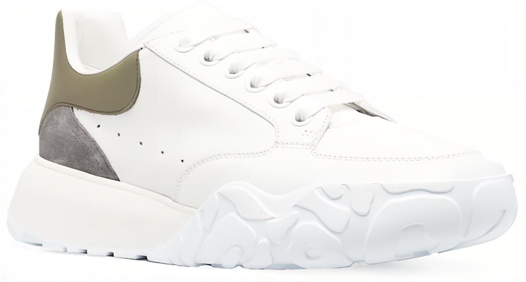 Alexander McQueen Court Trainer 'Beige White Olive Green' 705117WID6H8863 Order Alexander McQueen Court Trainer 'Beige White Olive Green' 705117WID6H8863