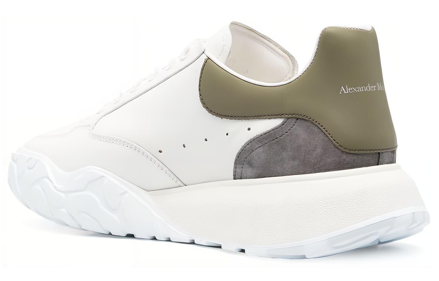 Lookbook Alexander McQueen Court Trainer 'Beige Putih Hijau Zaitun' 705117WID6H8863