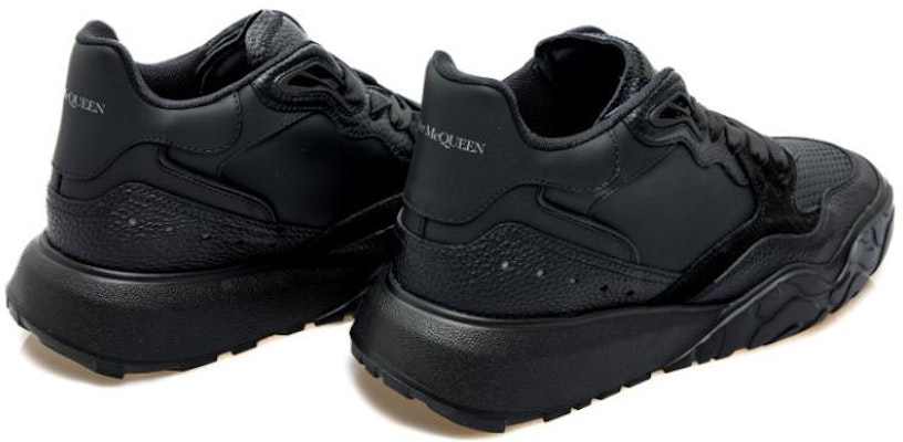 Alexander McQueen Court Trainer 'Black Leather' 705121WICDE1081 Lookbook Alexander McQueen Court Trainer 'Black Leather' 705121WICDE1081