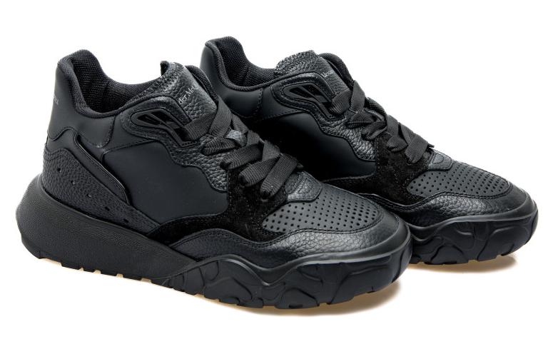 Purchase Alexander McQueen Court Trainer 'Black Leather' 705121WICDE1081