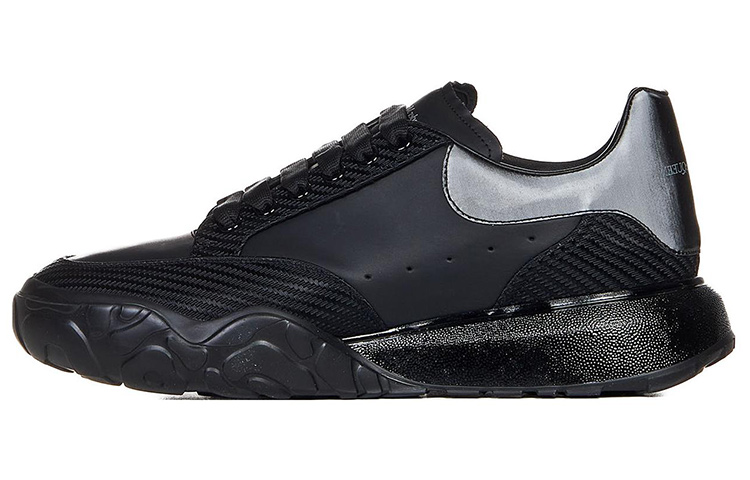 Alexander McQueen Court Trainer 'Black Low-Top' 735785WID6E1000