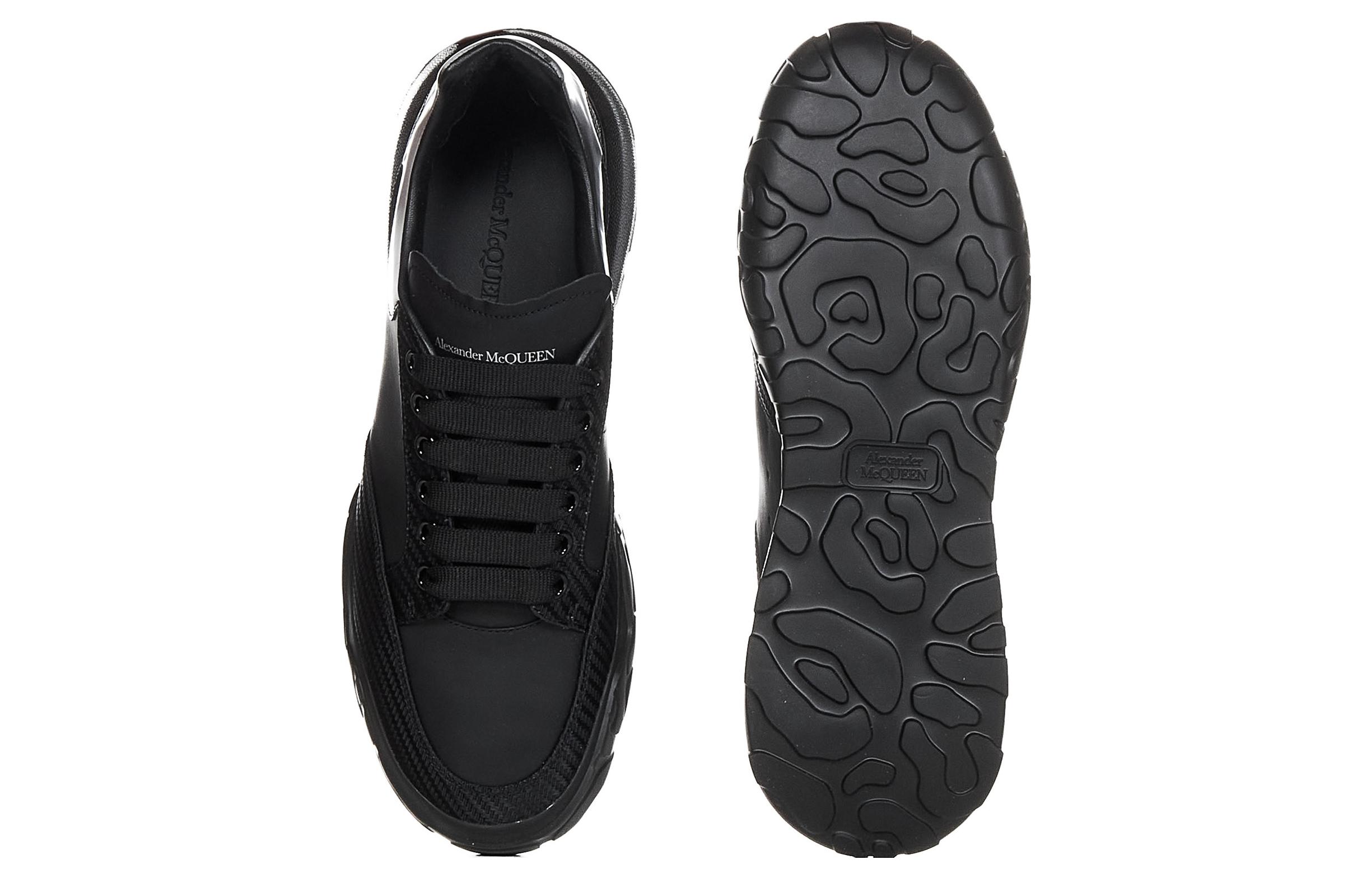 Shop Alexander McQueen Court Trainer 'Black Low-Top' 735785WID6E1000
