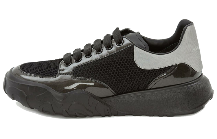 Alexander McQueen Court Trainer 'Black Nappa Leather' 645889W4P411069