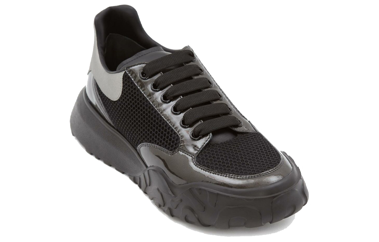 Lookbook Alexander McQueen亞歷山大·麥昆 Court Trainer 皮革 亞歷山大·麥昆 納帕 系帶運動 低筒 跑步鞋 男款 黑色