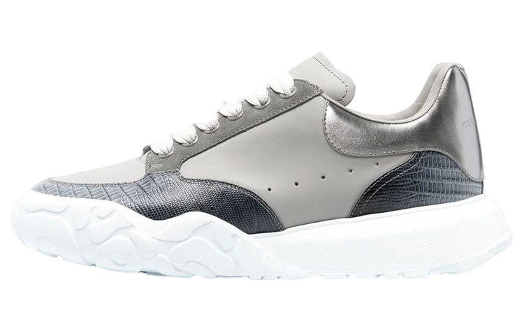 Alexander McQueen Court Trainer 'Grey Leather' 711132WIAABGREY
