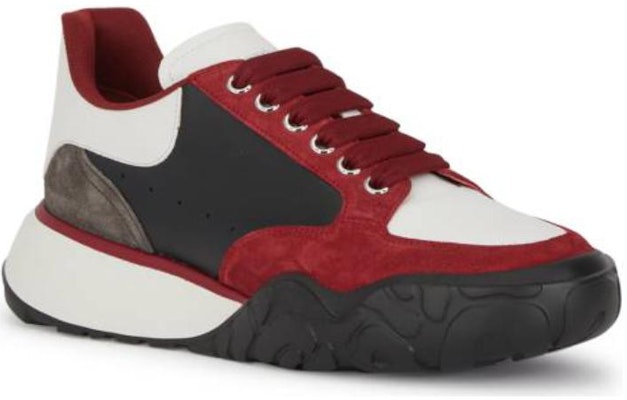 Alexander McQueen Sepatu Kulit Low-top Warna Merah Hitam Abu-Abu 667799WID6J8829 Order Alexander McQueen Sepatu Kulit Low-top Warna Merah Hitam Abu-Abu 667799WID6J8829