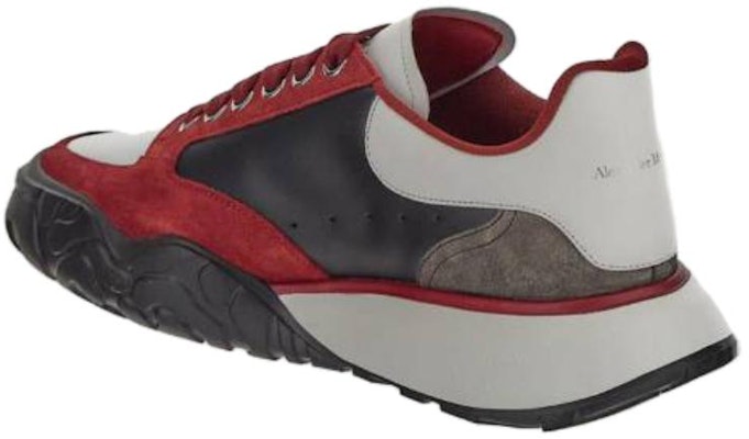 Alexander McQueen Sepatu Kulit Low-top Warna Merah Hitam Abu-Abu 667799WID6J8829 Lookbook Alexander McQueen Sepatu Kulit Low-top Warna Merah Hitam Abu-Abu 667799WID6J8829