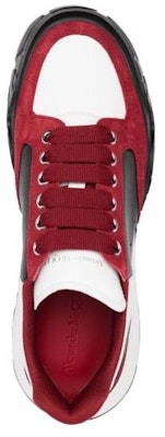 Alexander McQueen Sepatu Kulit Low-top Warna Merah Hitam Abu-Abu 667799WID6J8829 Shop Alexander McQueen Sepatu Kulit Low-top Warna Merah Hitam Abu-Abu 667799WID6J8829