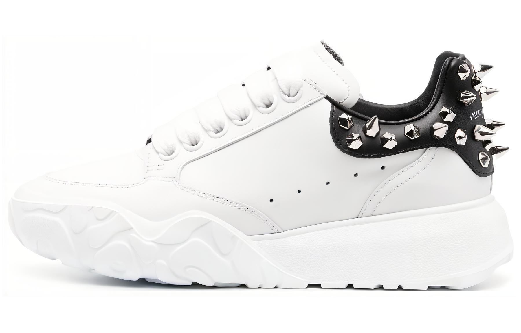 Alexander McQueen Court Trainer 'Studded - White Black' 708081-WICD5-9089