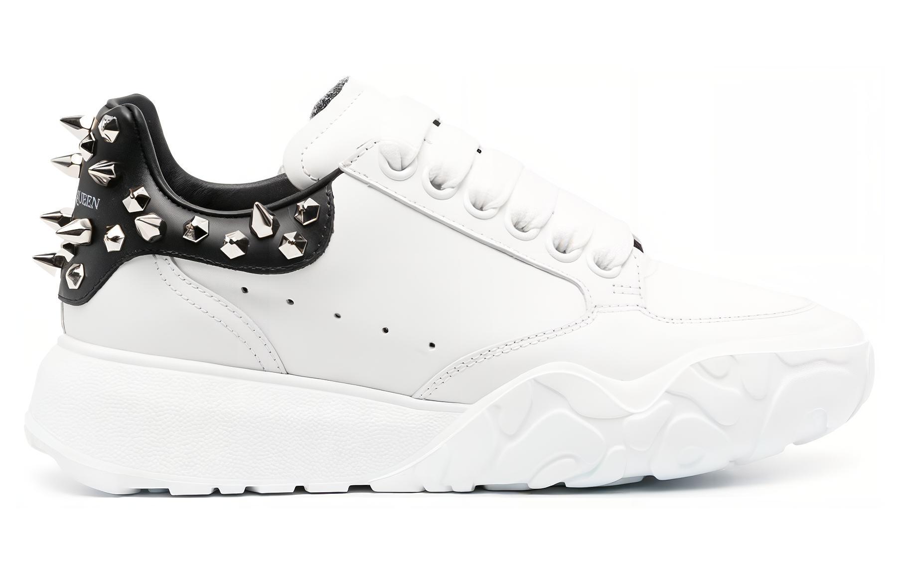 Order Alexander McQueen Kasut Sukan 'Bertatah - Putih Hitam' 708081-WICD5-9089