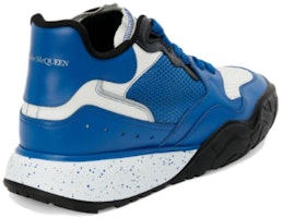 亞歷山大·麥昆 時尚系帶 防滑 高筒 運動休閒鞋 男款 群青色 Shop 亞歷山大·麥昆 時尚系帶 防滑 高筒 運動休閒鞋 男款 群青色