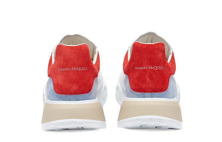 Shop Alexander McQueen Zapatillas Court 'Blanco Rojo Azul' 634618-WIA95-9347