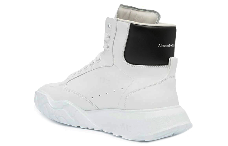 Shop Alexander McQueen Sepatu Tinggi 'Putih Hitam' 667805WIA9I9061