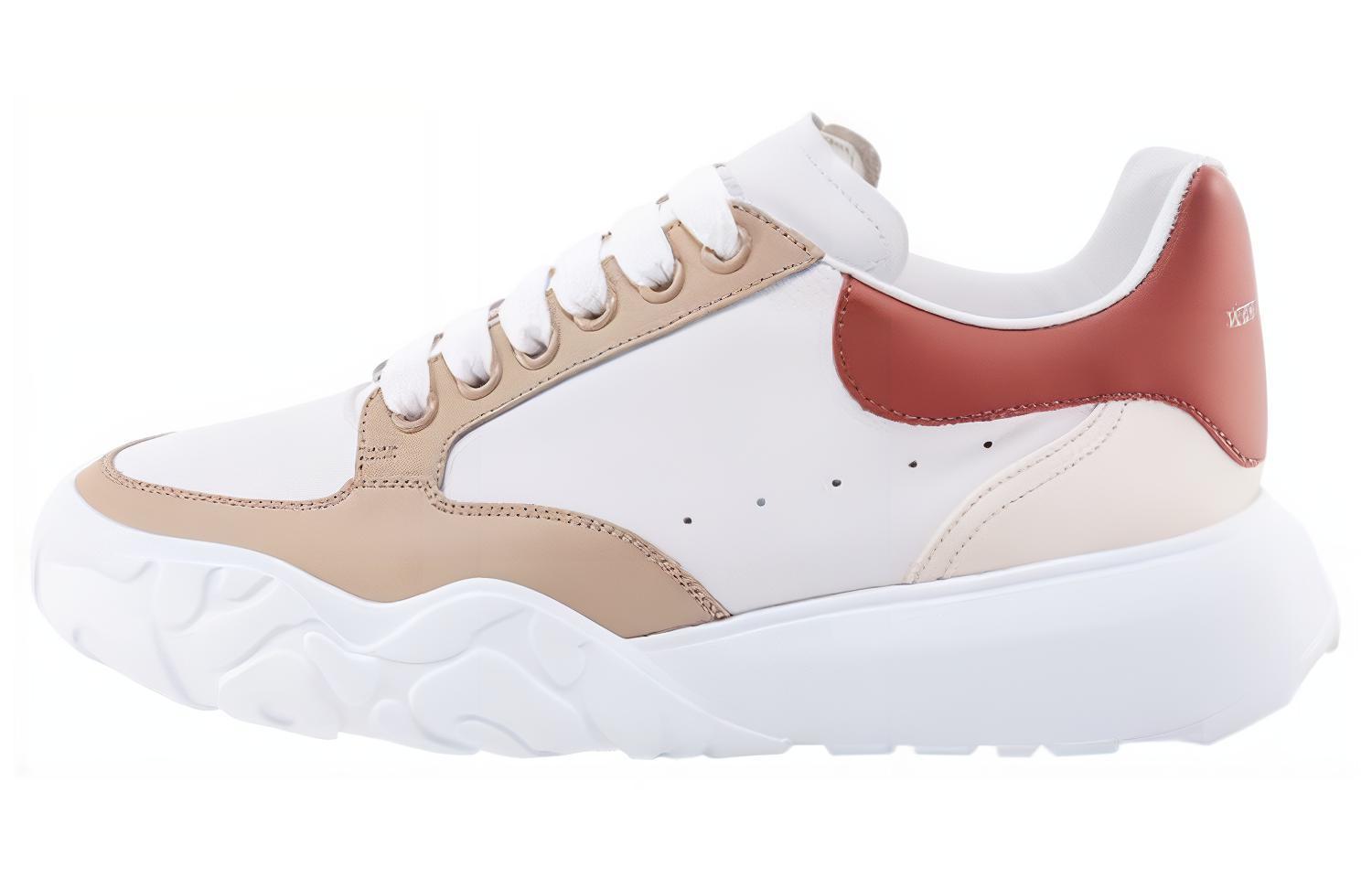 Alexander McQueen Court Trainers 'White Tan Red' 735780WID6A8804
