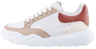 Alexander McQueen Court Trainers 'White Tan Red' 735780WID6A8804 Alexander McQueen Court Trainers 'White Tan Red' 735780WID6A8804
