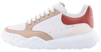Alexander McQueen Court Trainers 'White Tan Red' 735780WID6A8804 Alexander McQueen Court Trainers 'White Tan Red' 735780WID6A8804