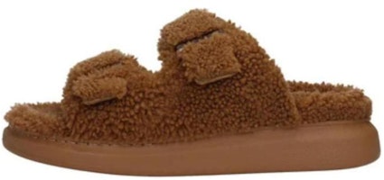 Alexander McQueen Curly Shearling Up Sandal 'Tobacco' 682493-WLEK4-2327 Alexander McQueen Curly Shearling Up Sandal 'Tobacco' 682493-WLEK4-2327