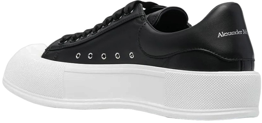 Alexander McQueen Deck Lace Up Plimsoll Sneakers 'Black White' 705201WIAB61070 Lookbook Alexander McQueen Deck Lace Up Plimsoll Sneakers 'Black White' 705201WIAB61070
