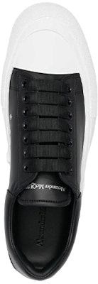 Alexander McQueen Deck Lace Up Plimsoll Sneakers 'Black White' 705201WIAB61070 Shop Alexander McQueen Deck Lace Up Plimsoll Sneakers 'Black White' 705201WIAB61070