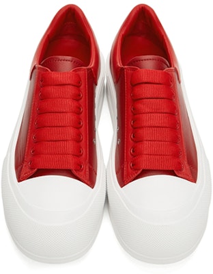 Alexander McQueen Deck Lace-Up Plimsoll 'Welsh Red' 667817-WIB64-6123 Order Alexander McQueen Deck Lace-Up Plimsoll 'Welsh Red' 667817-WIB64-6123