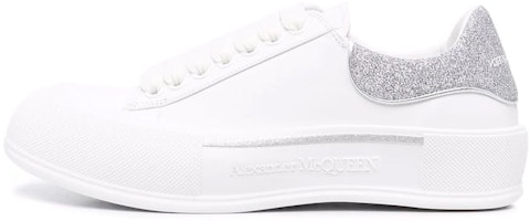 Alexander McQueen Deck Lace-Up Plimsoll 'White Silver' 682410-WIB67-9485 Alexander McQueen Deck Lace-Up Plimsoll 'White Silver' 682410-WIB67-9485