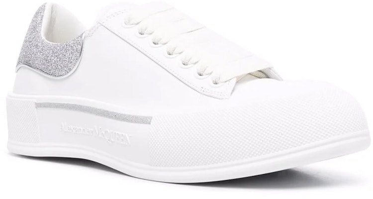 Alexander McQueen Deck Lace-Up Plimsoll 'White Silver' 682410-WIB67-9485 Order Alexander McQueen Deck Lace-Up Plimsoll 'White Silver' 682410-WIB67-9485