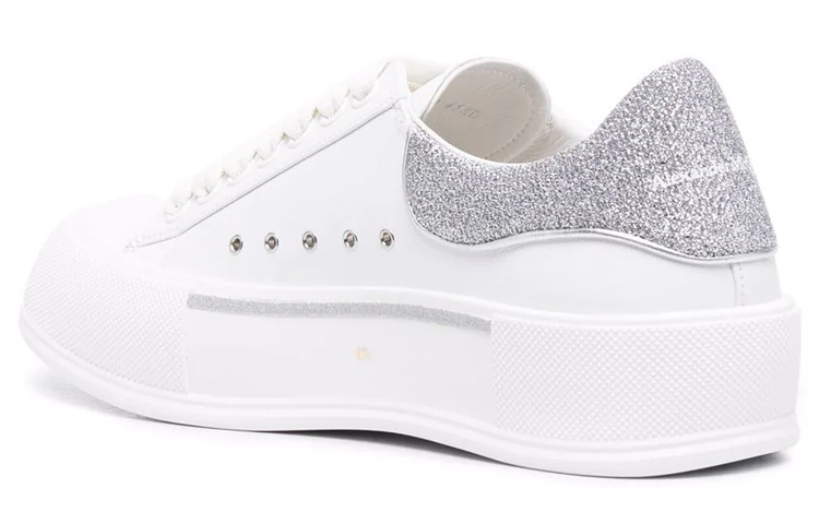 Lookbook Alexander McQueen Deck Lace-Up Plimsoll 'Putih Perak' 682410-WIB67-9485