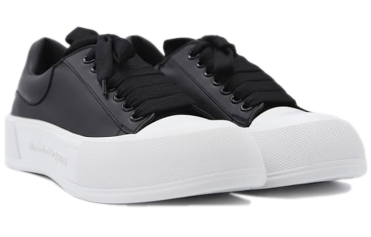 Lookbook アレキサンダー・マックイーン デッキレース プレーントゥ (黒) 667817-WIAB6-1070