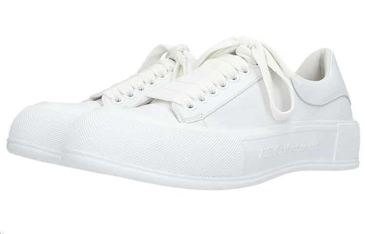 Shop Alexander McQueen Deck Lace Plimsoll 'Blanco Óptico' 667817-WIAB6-9065