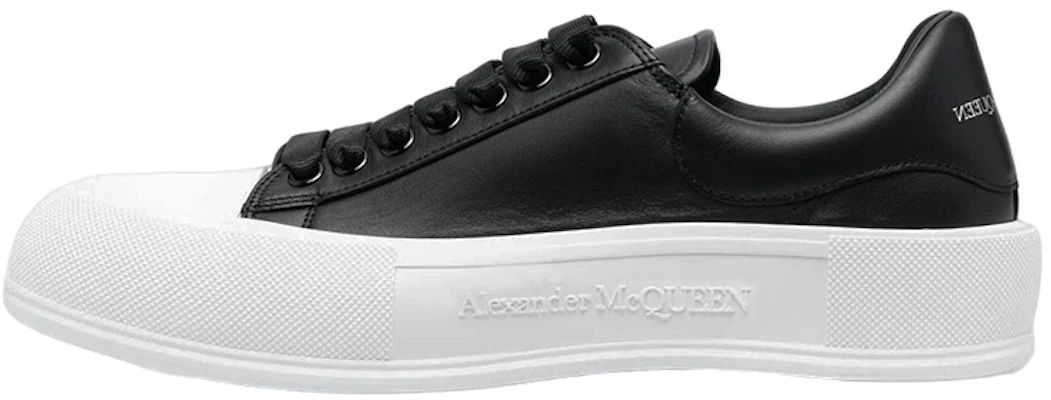 Alexander McQueen Deck Lace Up Plimsoll Sneakers ''Zwart Wit'' 705201WIAB61070 Buy Alexander McQueen Deck Lace Up Plimsoll Sneakers ''Zwart Wit'' 705201WIAB61070