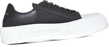 Order 亞歷山大·麥昆 Alexander McQueen Deck 織物 系帶 時尚板鞋 黑色