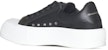 Alexander McQueen Deck Kasut Bertali Plimsoll 'Hitam Putih Teras' 711098W4UB31000