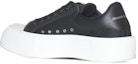 Shop Alexander McQueen Deck Kasut Bertali Plimsoll 'Hitam Putih Teras' 711098W4UB31000