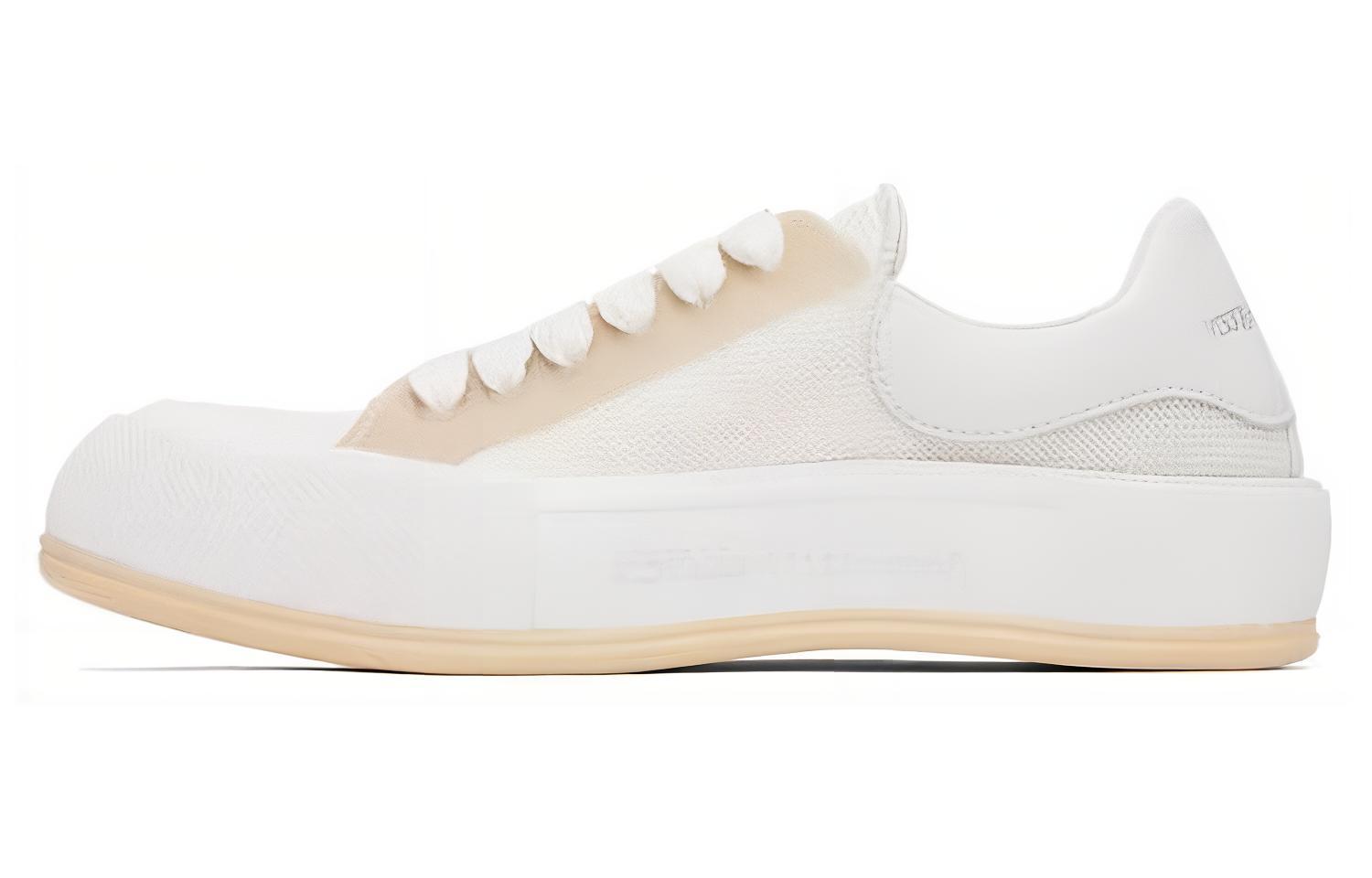 Alexander McQueen Deck Lace Up Sneakers 'White Beige' 711098W4UB28993