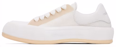 Alexander McQueen Deck Lace Up Sneakers 'White Beige' 711098W4UB28993 Alexander McQueen Deck Lace Up Sneakers 'White Beige' 711098W4UB28993