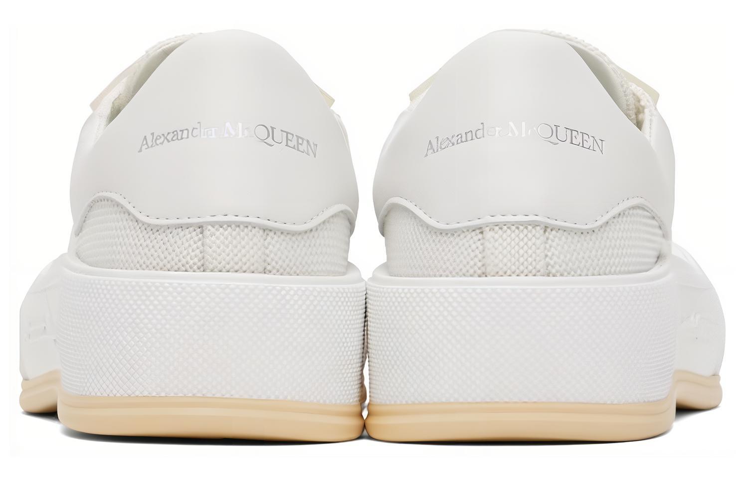 Lookbook 亚历山大·麦昆白米色系带Deck运动鞋 711098W4UB28993