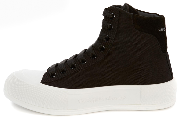 Alexander McQueen Deck Plimsoll 'Black Fashion High-Top' 667816W4MV71070