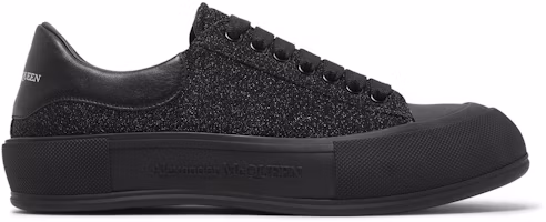 Alexander McQueen Deck Plimsoll 'Black Glitter' 682409-W4RU2-4503 Alexander McQueen Deck Plimsoll 'Black Glitter' 682409-W4RU2-4503