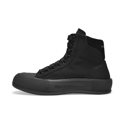 Alexander McQueen Deck Plimsoll 'Black Logo'