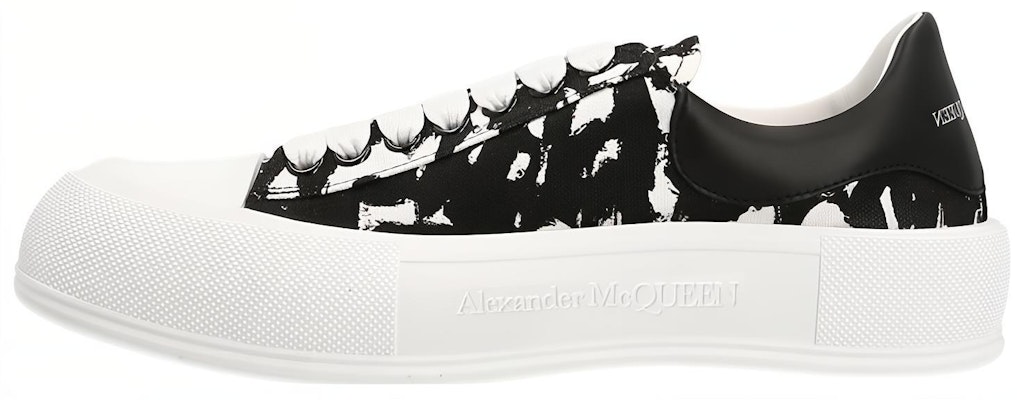 Alexander McQueen Deck Plimsoll 'Graffiti - Black White' 705199-W4TG7-9061 Buy Alexander McQueen Deck Plimsoll 'Graffiti - Black White' 705199-W4TG7-9061