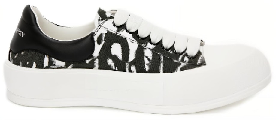 Alexander McQueen Deck Plimsoll 'Graffiti - Black White' 705199-W4TG7-9061 Order Alexander McQueen Deck Plimsoll 'Graffiti - Black White' 705199-W4TG7-9061