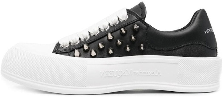 Alexander McQueen Deck Plimsoll 'Studded - Hitam' 708083-WHT9K-1081 Buy Alexander McQueen Deck Plimsoll 'Studded - Hitam' 708083-WHT9K-1081