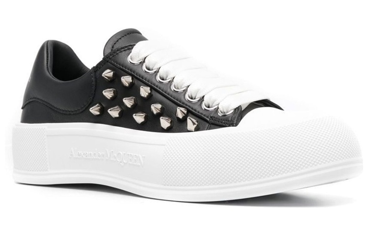 Order Alexander McQueen Deck Plimsoll 'Bertatah - Hitam' 708083-WHT9K-1081