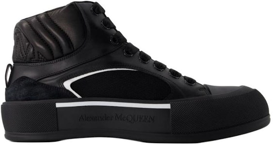 Alexander McQueen Deck Plimsoll Alta 'Negro Blanco' 777238-W4SS1-1070 Order Alexander McQueen Deck Plimsoll Alta 'Negro Blanco' 777238-W4SS1-1070